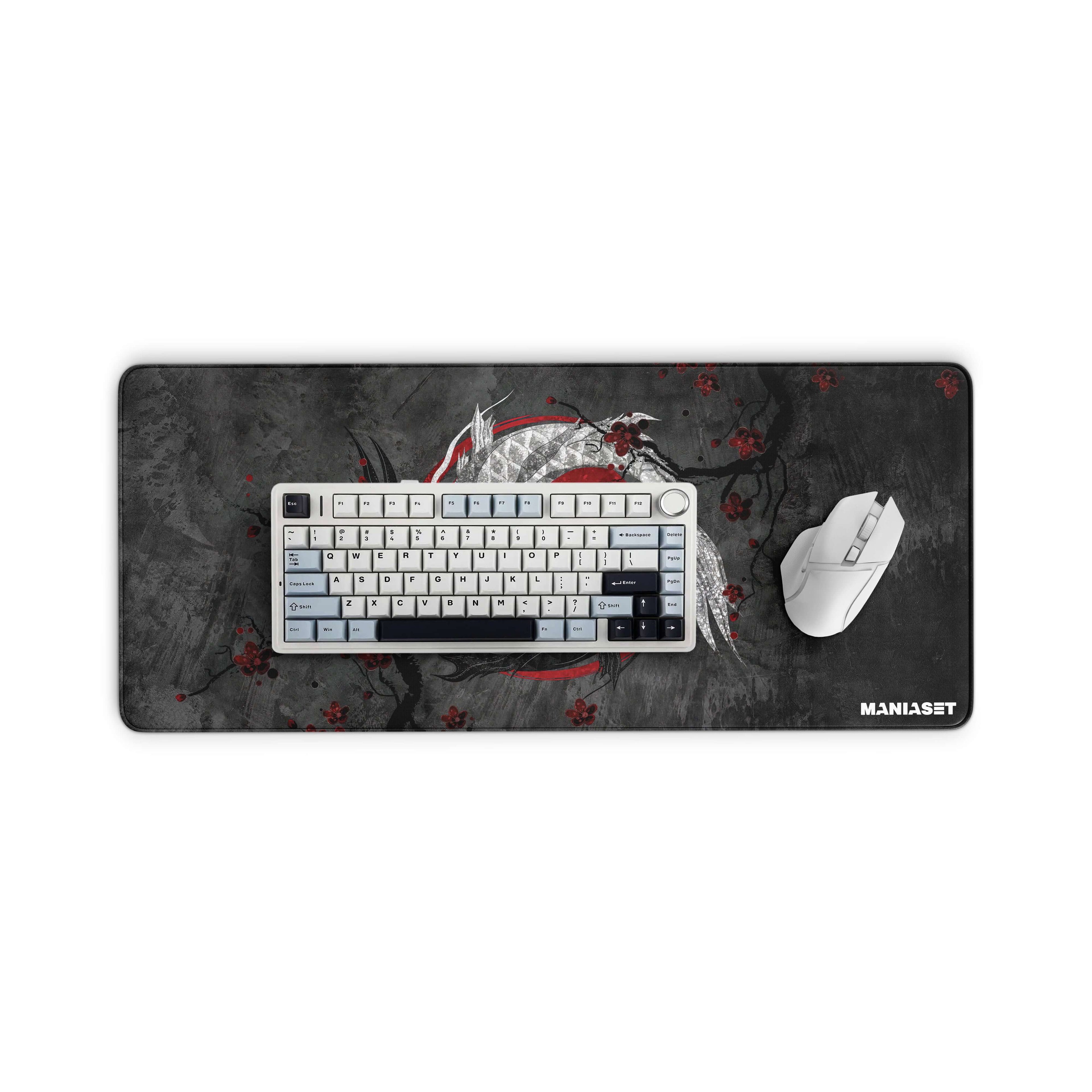 maniaset red yin yang mousepad